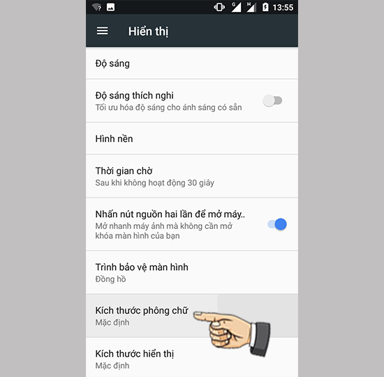 Chọn k&iacute;ch thước ph&ocirc;ng